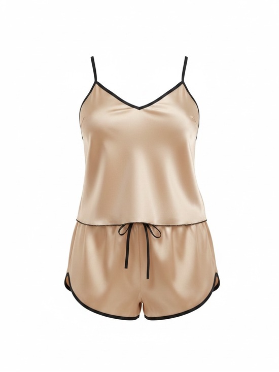 None Other - Champagne Nightie Set Lingerie